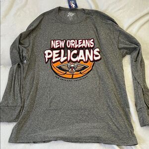NBA New Orleans Pelicans Gray Long Sleeve Tee (Men’s XXL) (Pic shows XL version)